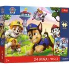 Trefl: Premium Plus Kids Paw Patrol - Glad gåtur med hundene Maxi puslespil - 24 brikker