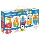 Banana Panda: Puzzle gigante de trem com números