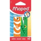 Maped: sada gum Animals – různé druhy, 2 ks