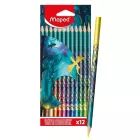 Maped : coffret de crayons de couleur Dragon, triangulaires, 12 pièces