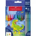 Faber-Castell: Dinomarkere + sæt med 10+3 stk