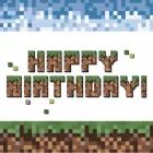 Pixel Block : lot de serviettes d’anniversaire – 33 x 33 cm, 20 pièces