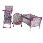 Set di mobili per bambole 3 in 1