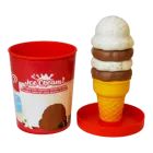 Conjunto de sorvetes de casquinha de brinquedo - baunilha e chocolate
