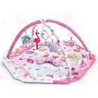 Flamingo raksts rotaļu paklājs ar vēdera spilvenu - 110 x 110 cm