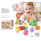 Conjunto de blocos macios com animais pequenos – 18 peças