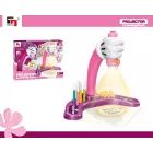 Conjunto de desenho com projetor - rosa