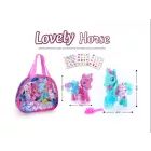 Σετ παιχνιδιού πόνι Lovely Horse - 2 τεμάχια, ροζ και τιρκουάζ