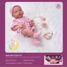 Bambola neonato con salopette, 40 cm
