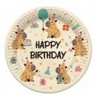 Buon compleanno! Piatti di carta con capibara - confezione da 6