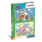 Peppa malac puzzle - 2 x 60 darabos