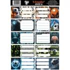 T-Creativ: etichette per quaderni a tema sport - 1 foglio, 10 etichette