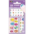 Avenir: Conjunto de autocolantes de unhas com flores brilhantes