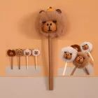 Bolígrafo de gel con estampado de carpincho y pompón decorativo - varios tipos