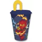 LEGO Ninjago: Plastična čaša s poklopcem i slamkom - 430 ml