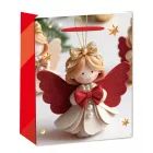Cadeautasje met engeltjesmotief - 26 x 32 cm