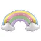 Balão de folha arco-íris em tons pastel – 60 cm, embalado