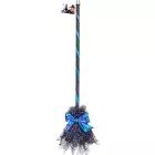 Escoba de bruja azul, 85 cm