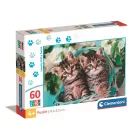 Clementoni : Puzzle Adorables chatons jumeaux - 60 pièces