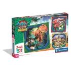 Clementoni: Paw Patrol – Ταινία με Δεινόσαυρους παζλ – σετ 3 x 48 τεμαχίων