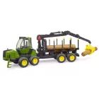 Bruder máquina florestal de extração John Deere 1210E com escavadora e 4 troncos
