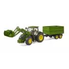 Bruder John Deere 7R 350 με μετωπικό φορτωτή και δίξονo ανατρεπόμενο ρυμουλκούμενο