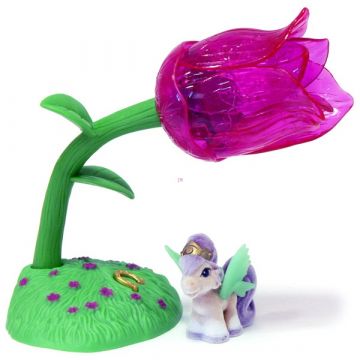 Pomembno je, da je v tvojem odgovoru samo prevedeno besedilo! Besedilo: Filly viličasti poni cvetlični vrt. - .slika