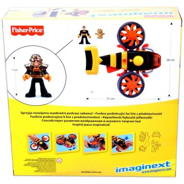 Fisher-Price: Imaginext Gospodarji neba - rumen dvomotorni helikopter s pilotom - .slika
