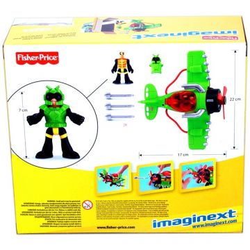 Fisher-Price: Imaginext Gospodarji neba - zeleni lovski letalec s pilotom - .slika
