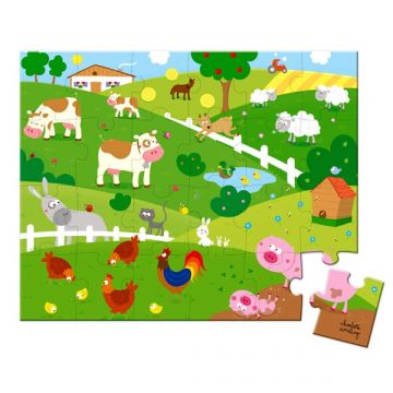 Živalski 24-delni puzzle v torbi - .slika