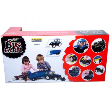 Velika kmetija Novi Holland T7050 modri traktor 1:16 - .slika
