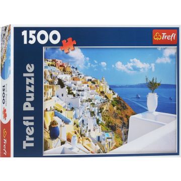 Trefl: Santorini, Görögország puzzle - 1500 darabos