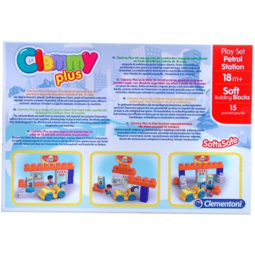 Clemmy Plus mehki gradbeni kocki - komplet bencinska črpalka s 15 deli - .slika