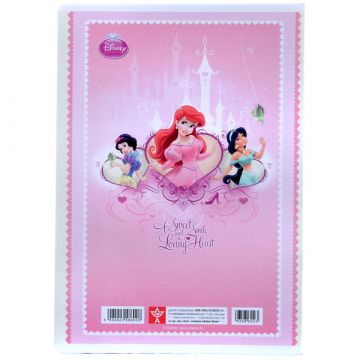 Disney princese: Svetlo roza črtasti zvezek A5 - 1. razred 14-32 - .slika