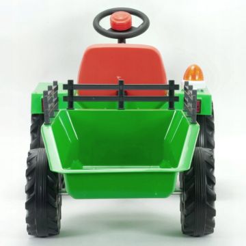 Injusa: Grüner Elektro-Traktor mit Anhänger - 6V - . bild aus