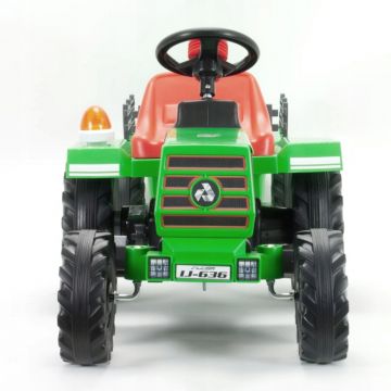 Injusa: Grüner Elektro-Traktor mit Anhänger - 6V - . bild aus
