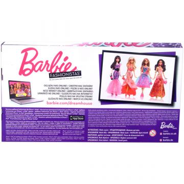 Barbie: Fashionistas modne punčke - večerna obleka Raquelle - .slika