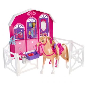 Barbie: Deluxe hlev z rjavim konjem - .slika