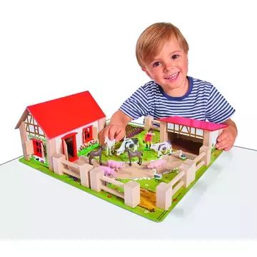 Eichhorn: Vida na fazenda - conjunto de brinquedo de madeira - .Imagem