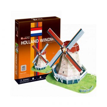 Holandski mlin na veter 3D sestavljanka - 45 kosov - .slika