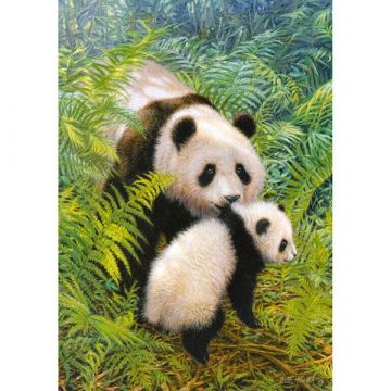 Panda mama kicsinyével 500 db-os puzzle