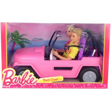 Barbie: Strand terepjáró autó 2 babával