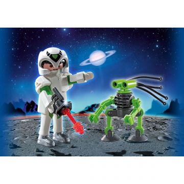 Astronavt z vesoljcem - 5241 - .slika