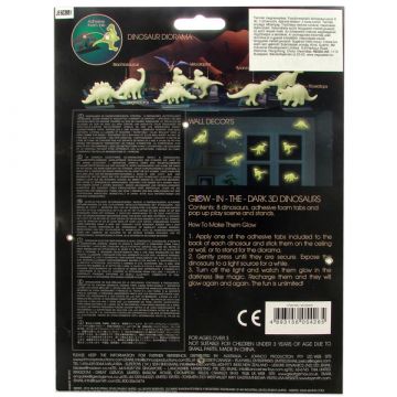 Dinozavri 3D fosforescenčne nalepke - 8 kosov - .slika