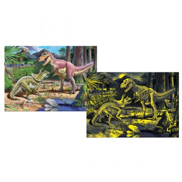Svetleča sestavljanka dinozavri s 150 kosi - .slika