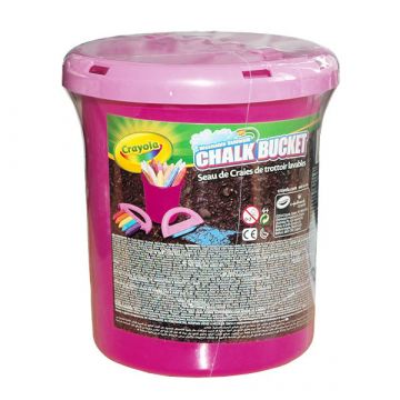 Crayola: Aszfaltkréta 20 db-os készlet rózsaszín vödörben