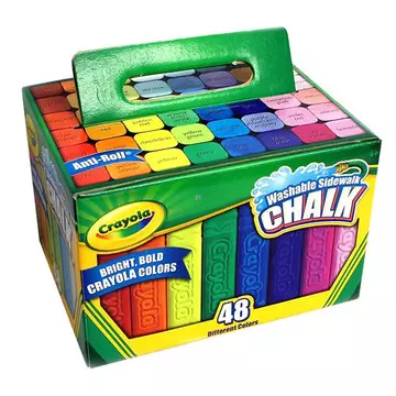 Crayola: Cretă lavabilă pentru asfalt set cu 48 buc. în cutie