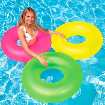 Ciambella gonfiabile Neon - 91 cm, colori vari