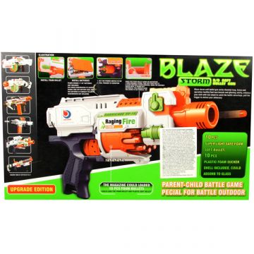 Blaze Storm Barricade pištola za penaste izstrelke - bela - .slika