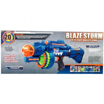 Blaze Storm Raging Fire Storm puška za streljanje gobic - modra - .slika